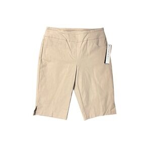 Tribal Flatten It Tummy Control Bermuda Shorts Sahara Tan Pull On Women's 8 NWT